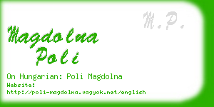 magdolna poli business card